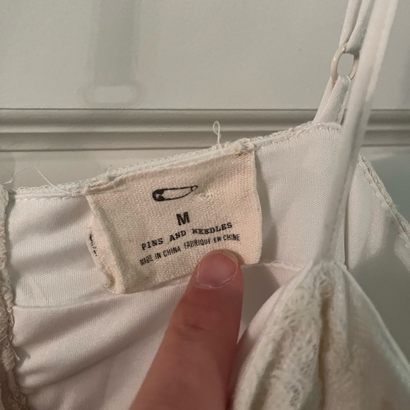 Pins and Needles white lace overlay A line dress size medium - Picture 4 of 8